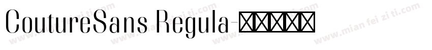 CoutureSans Regula字体转换